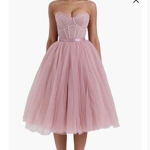 House of CB darling corset fit and flare dress